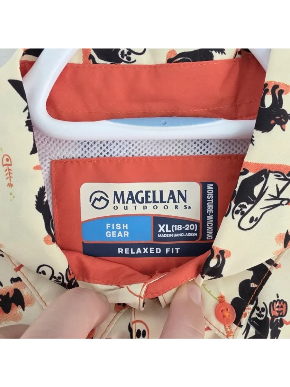 Magellan Boys‎ XL 18-20 Halloween Fishing Shirt Button Up
